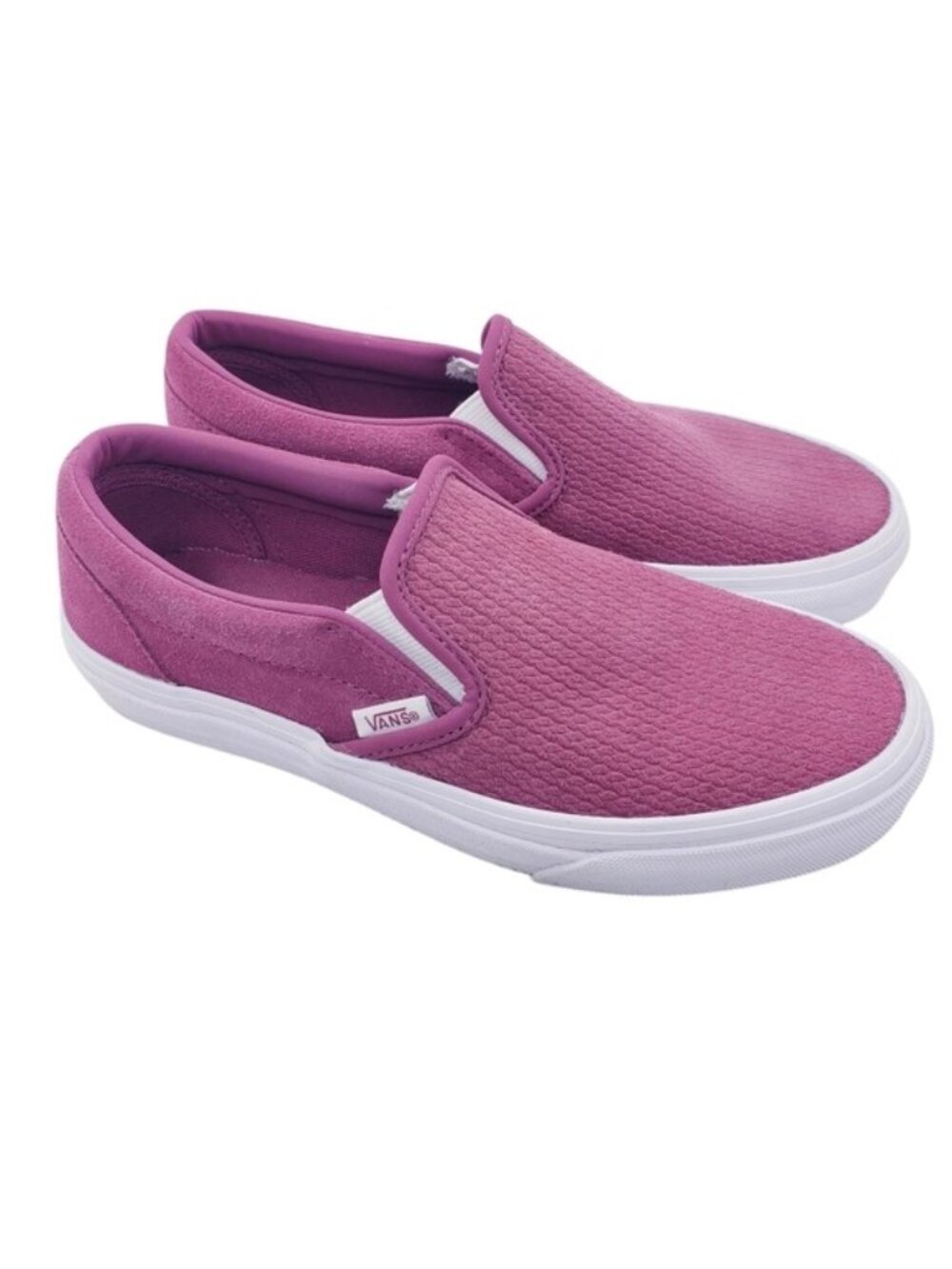 Vans Dry Rose Red Suede Leather Slip On Sneakers Casual Shoes Women's Size 5.5